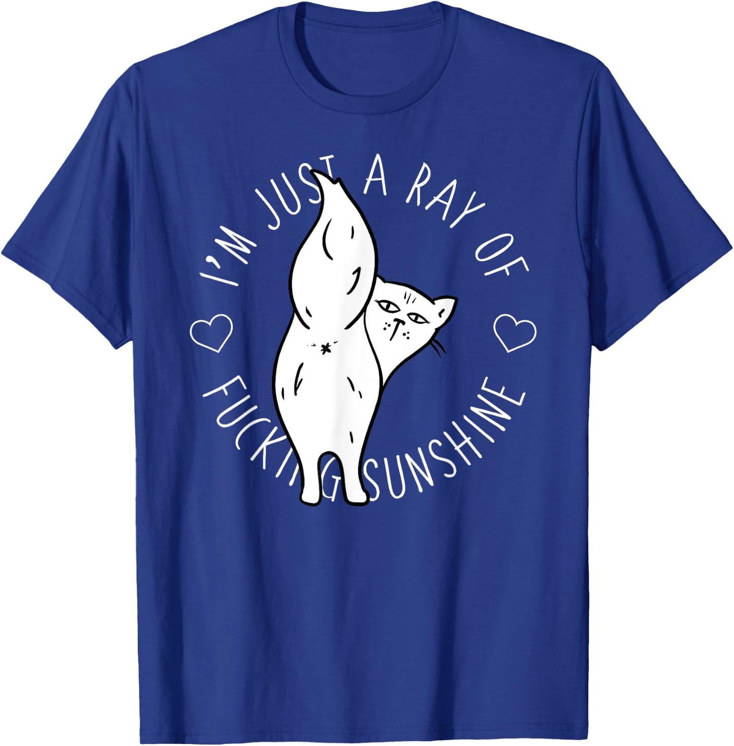 Salty Cat Ray of Fucking Sunshine Shirt Swear Offensive Men Women T-Shirt - T-Shirt | Royal