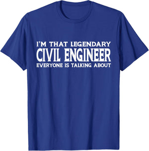 Civil Engineer Job Title Employee Funny Civil Engineer T-Shirt - T-Shirt | Royal