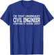 Civil Engineer Job Title Employee Funny Civil Engineer T-Shirt - T-Shirt | Royal