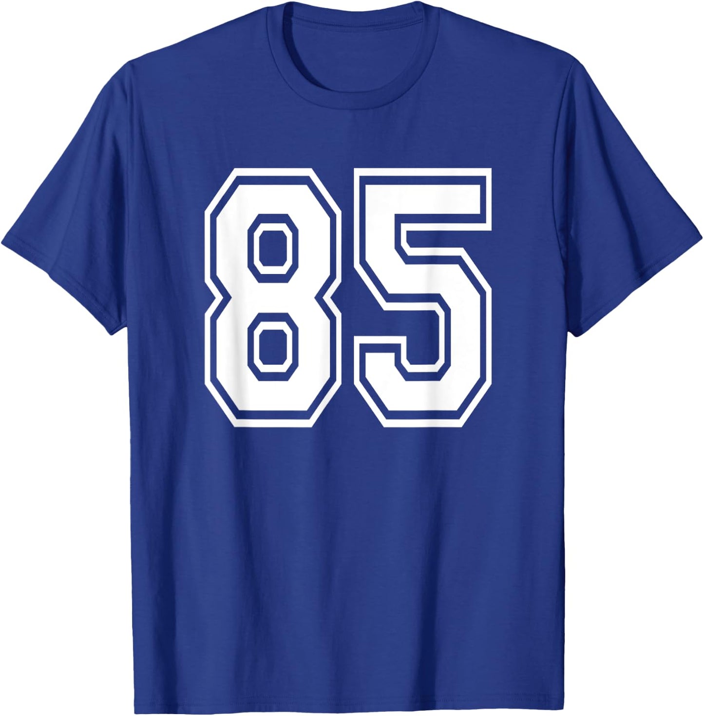 Number 85 Numbered Uniform Sports Jersey Team 85th Birthday T-Shirt - T-Shirt | Royal