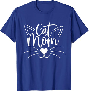 Cat Mom - Cat Lover Kitten Owner Kitty Women Girls Kids T-Shirt - T-Shirt | Royal
