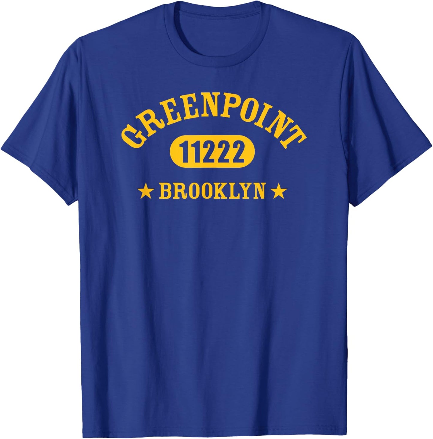 GREENPOINT Brooklyn NY 11222 Athletic Design T-Shirt - T-Shirt | Royal