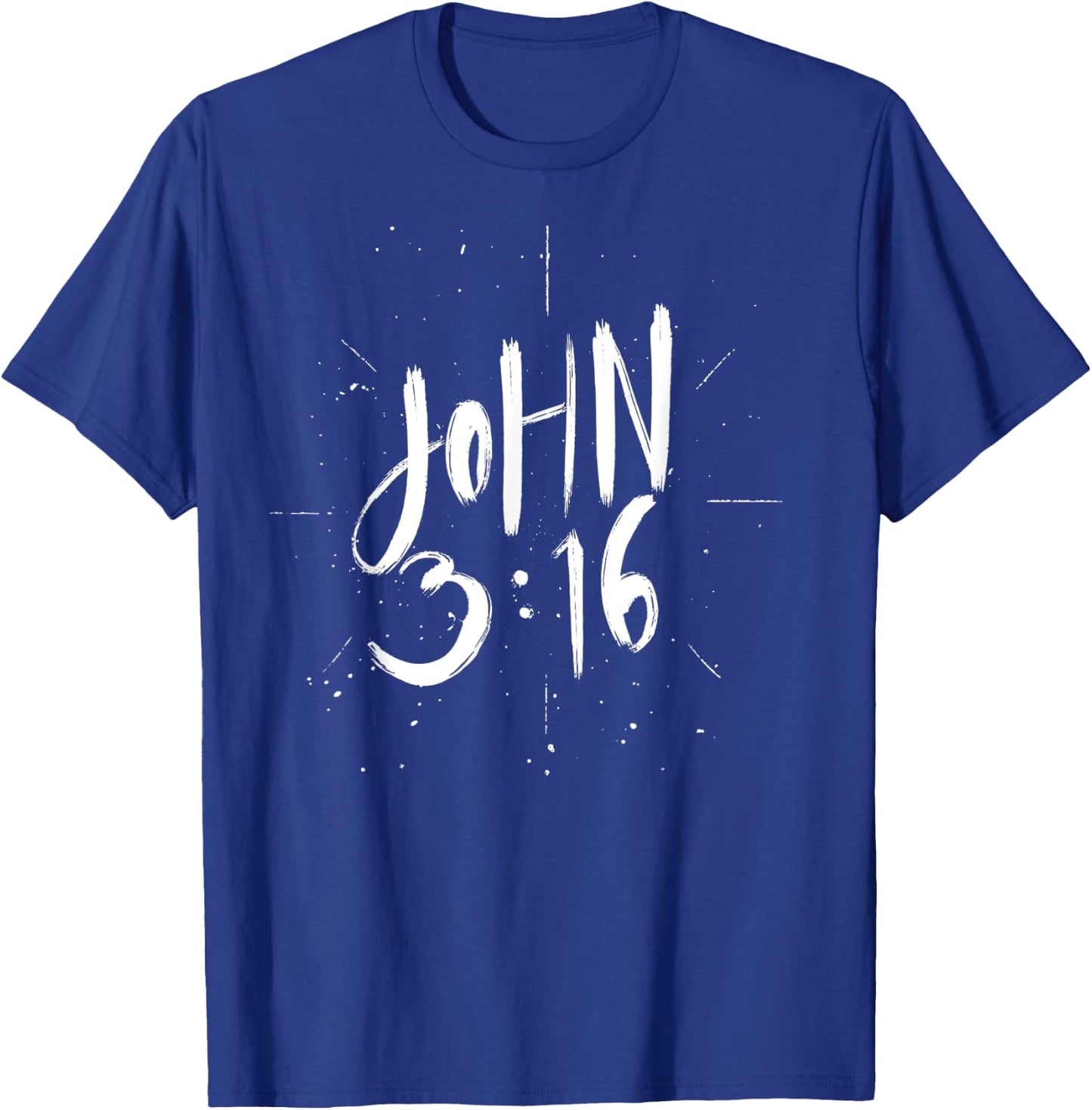 John 3 16 - Christian Faith Bible Verse T-Shirt - T-Shirt | Royal