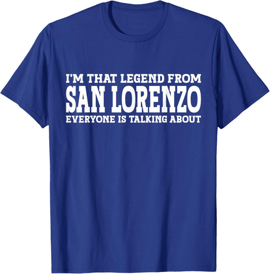 San Lorenzo Hometown CA California Funny City San Lorenzo T-Shirt - T-Shirt | Royal