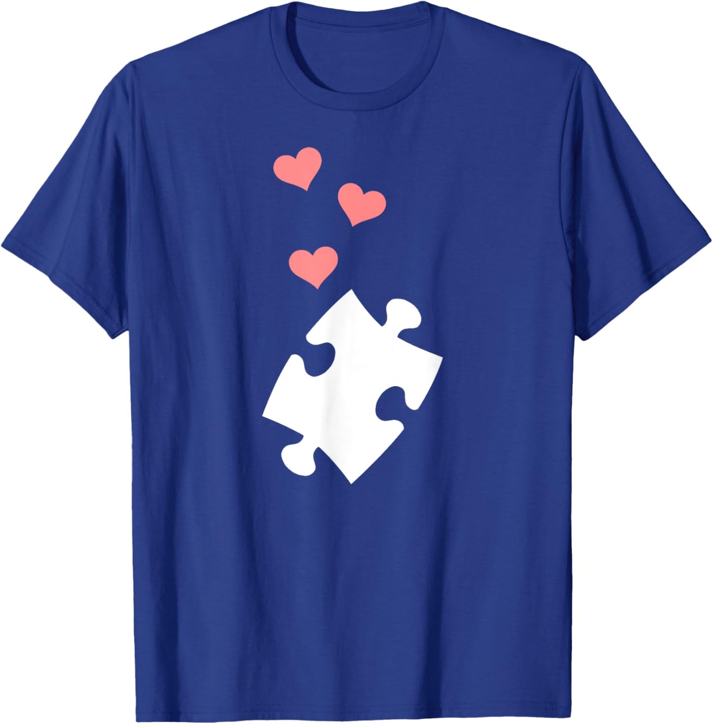 Jigsaw puzzle piece hearts T-Shirt - T-Shirt | Royal