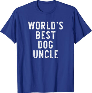 World's Best Dog Uncle Funny Gift Christmas Women Kids T-Shirt - T-Shirt | Royal