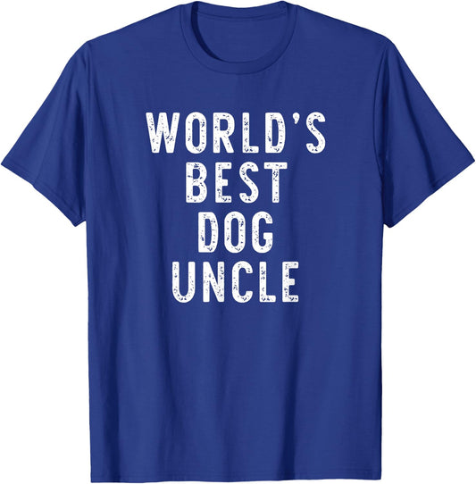 World's Best Dog Uncle Funny Gift Christmas Women Kids T-Shirt - T-Shirt | Royal