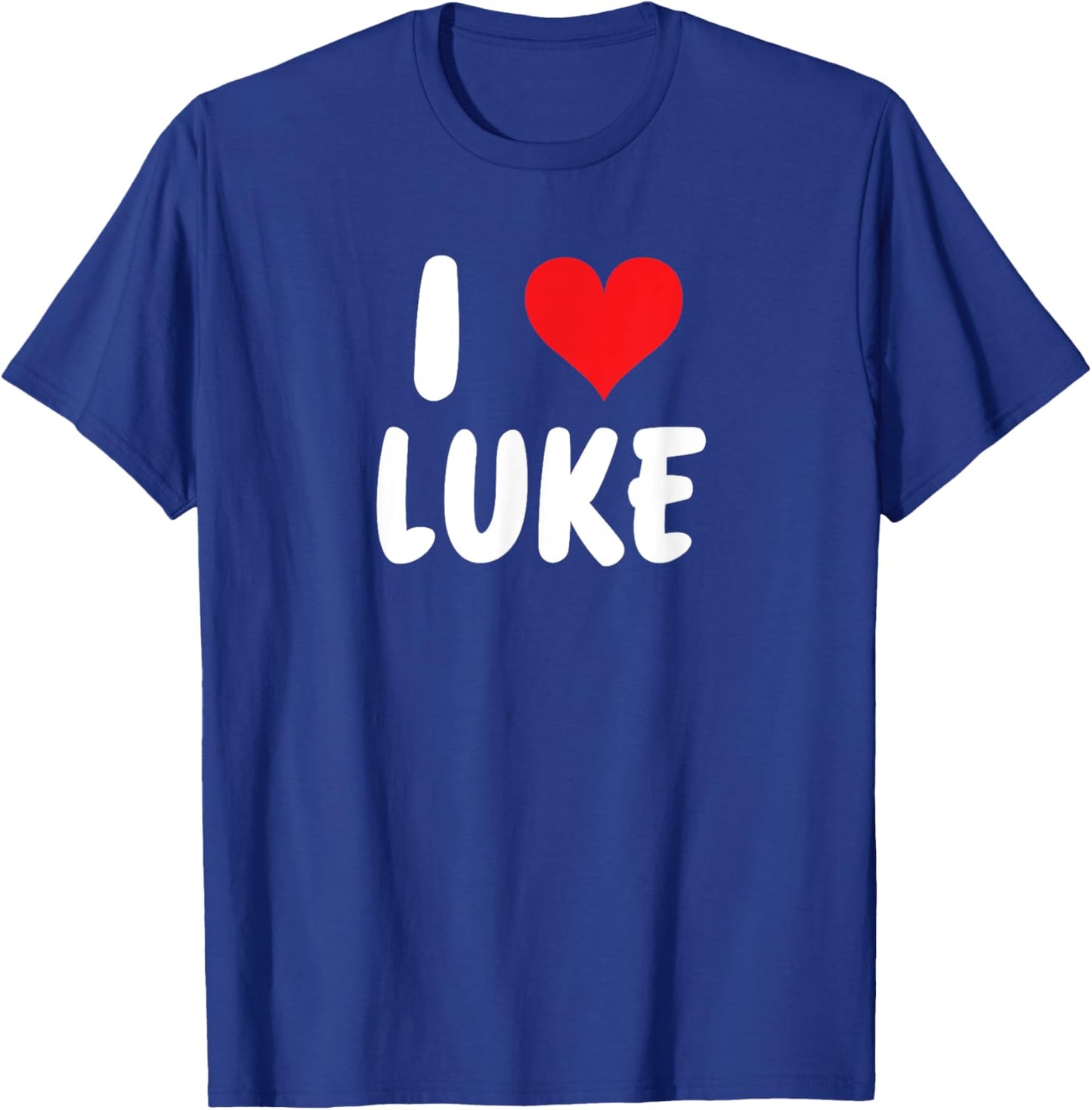 I Love Luke - Heart - Name T-Shirt - T-Shirt | Royal