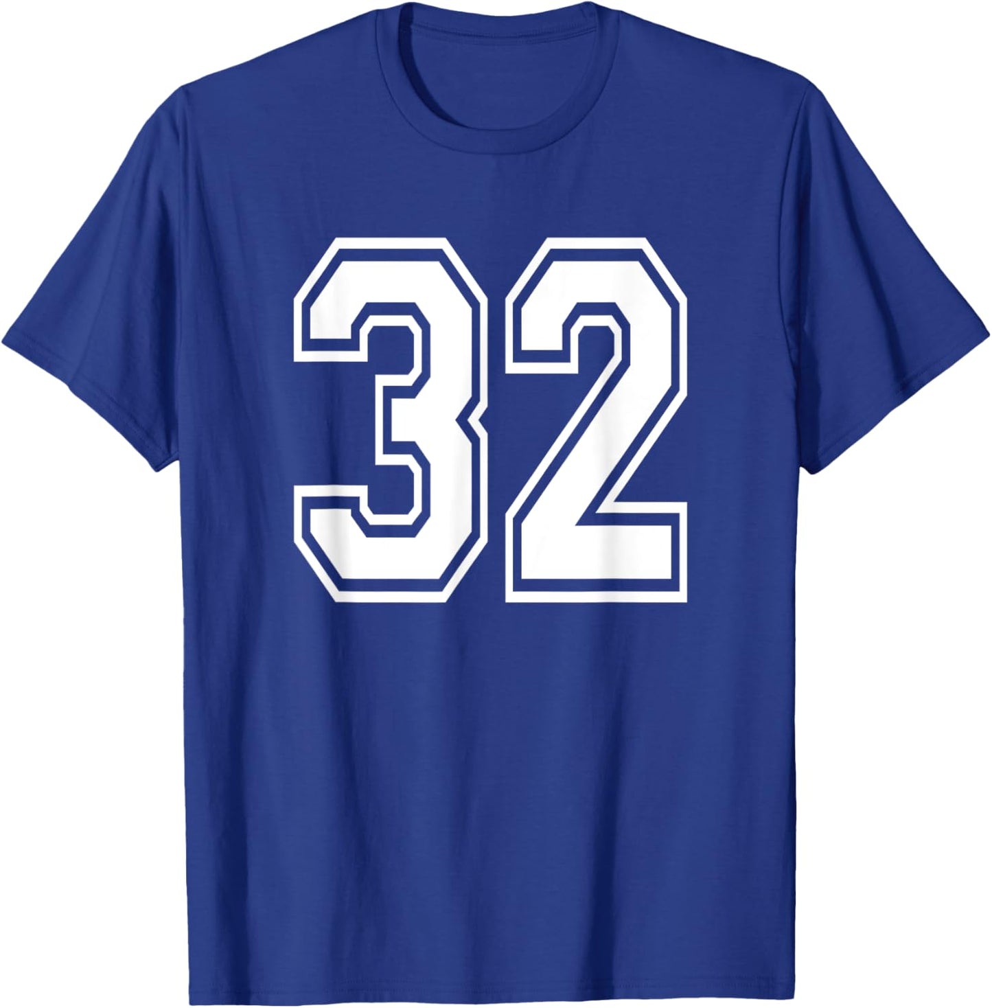 Number 32 Birthday Gift Sports Player Team Numbered Jersey T-Shirt - T-Shirt | Royal
