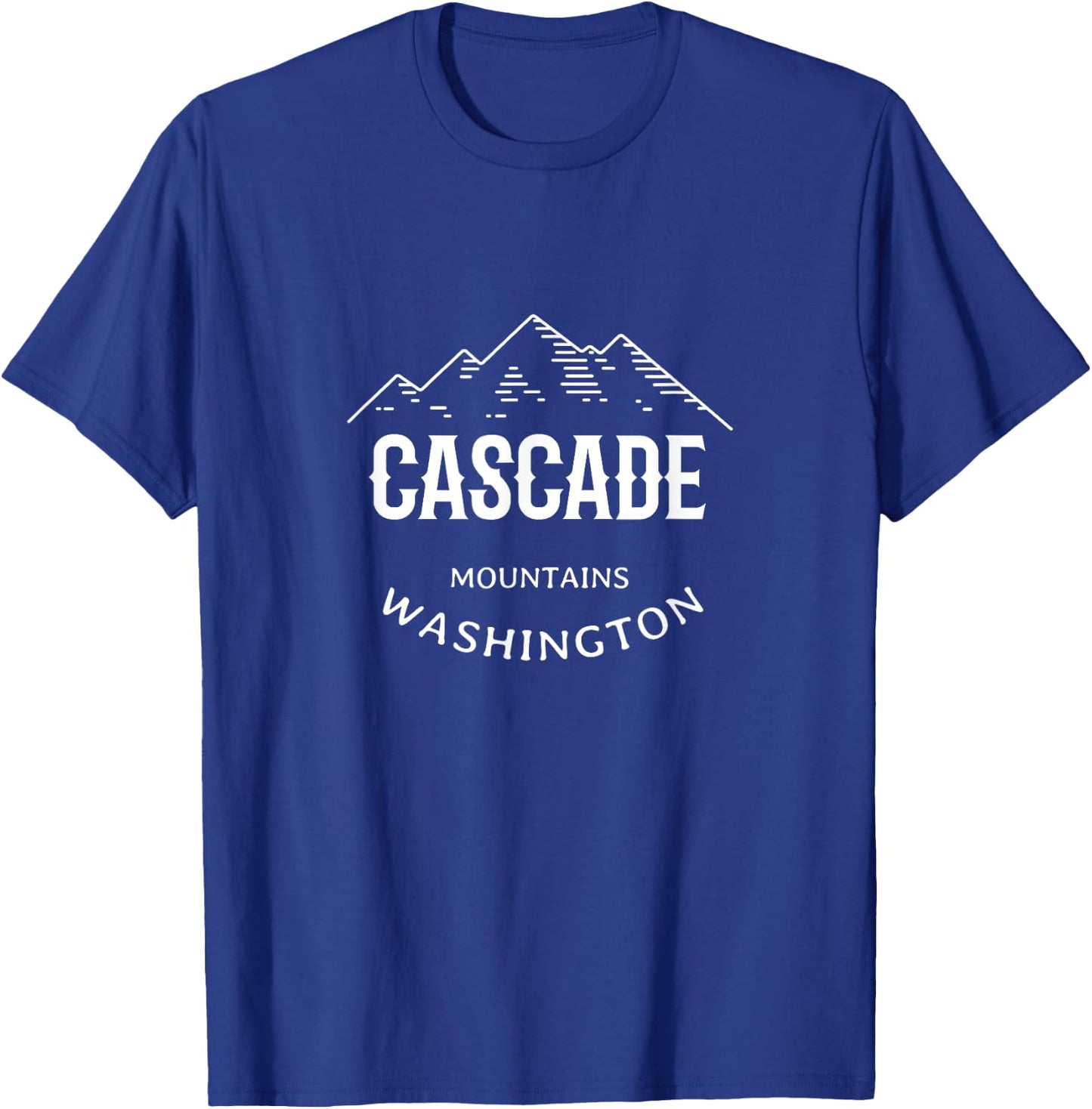 Retro Cool Cascade Mountains Washington Mountains Novelty T-Shirt - T-Shirt | Royal