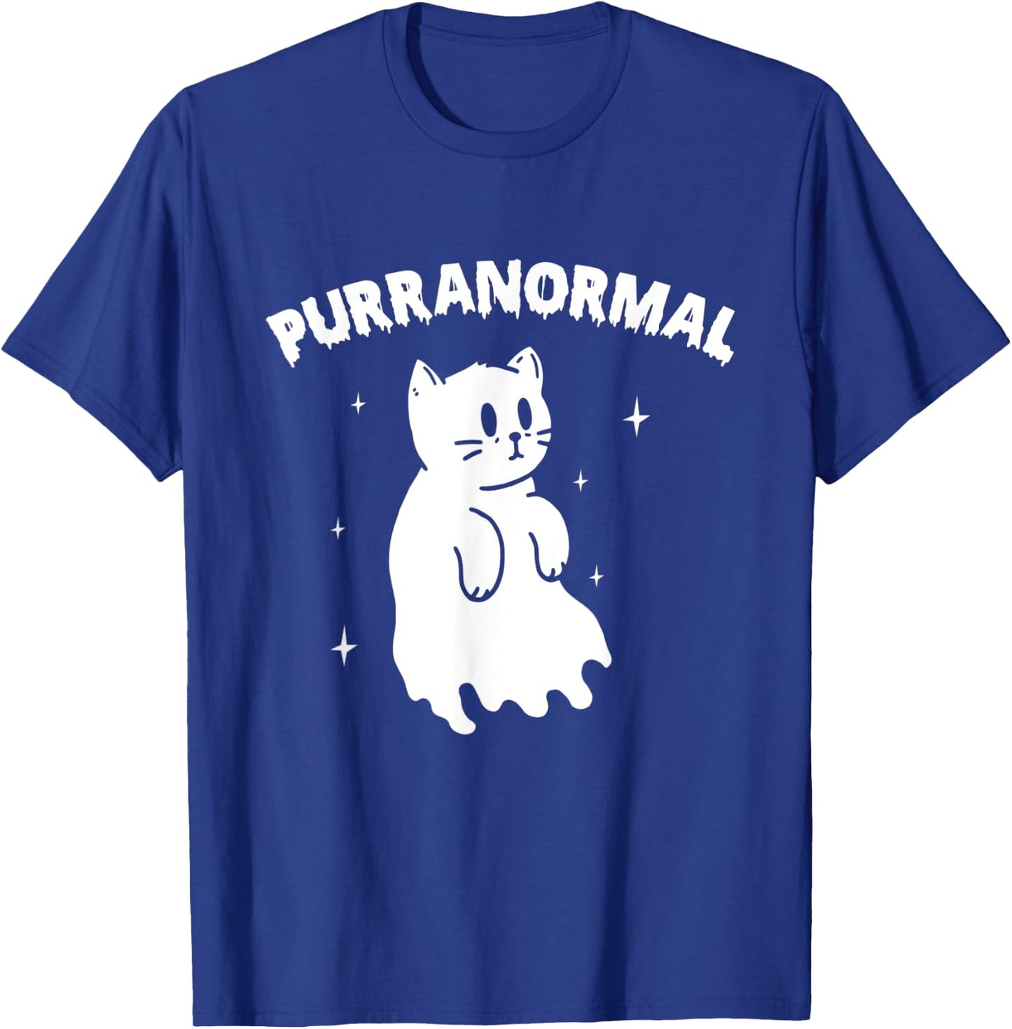 Purranormal Halloween Cat Ghost T-Shirt - T-Shirt | Royal