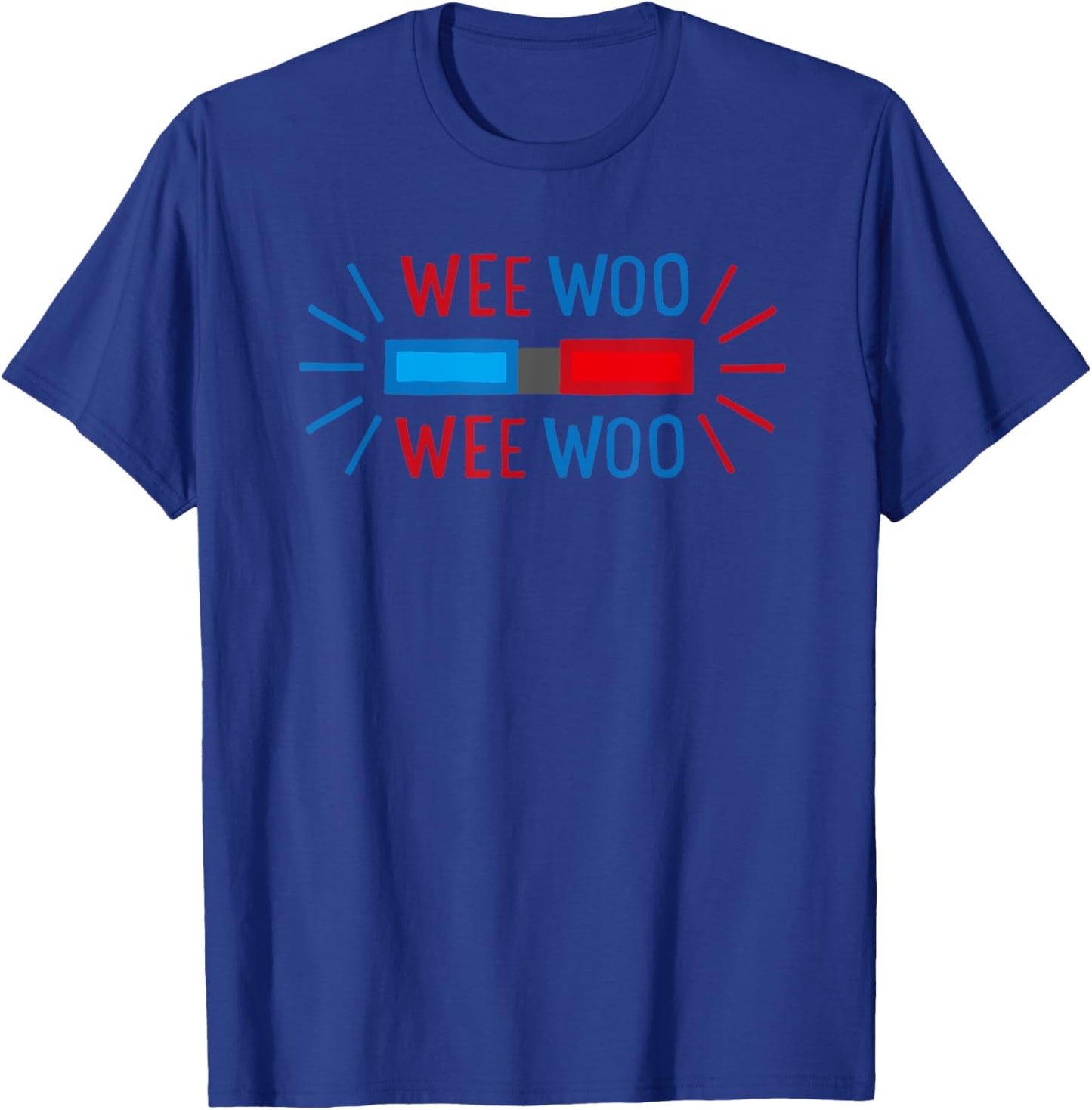 Wee Woo Fire Fighter Police Ambulance T-Shirt - T-Shirt | Royal