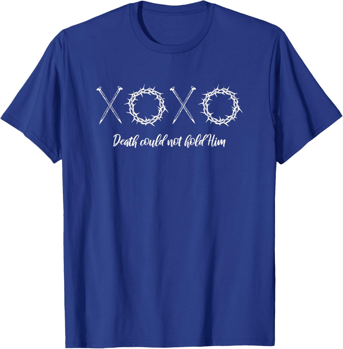 Easter crown of thorns nails Bible Scripture Kiss Hugs T-Shirt - T-Shirt | Royal