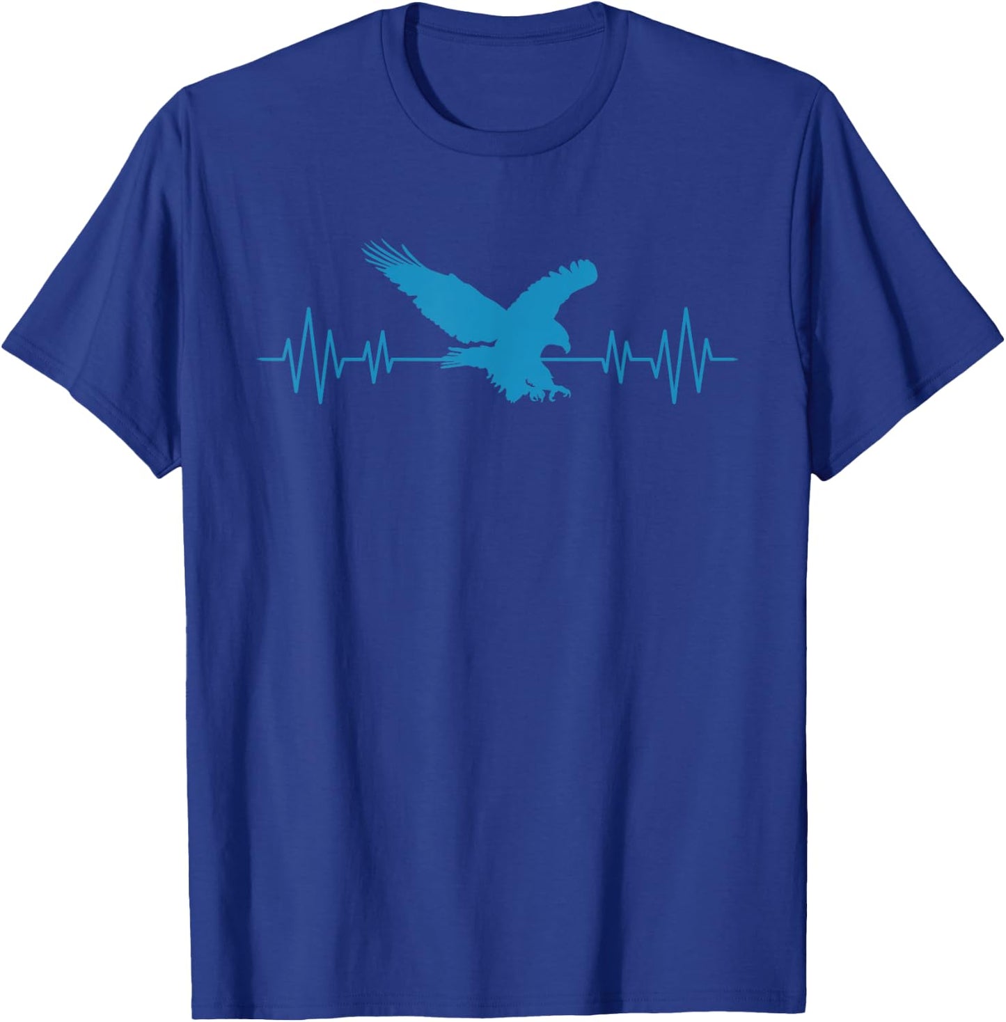 Great USA Eagle Heartbeat Funny American Bird Gift Men Women T-Shirt - T-Shirt | Royal