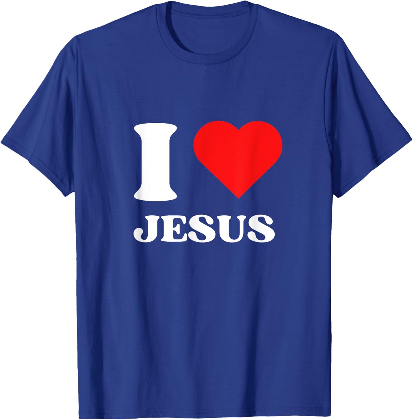 I Love Jesus I Heart Jesus Y2k Aesthetic Red Heart Christian T-Shirt - T-Shirt | Royal