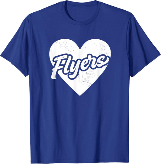 Vintage Flyers High School Spirit Go Flyers Love T-Shirt - T-Shirt | Royal
