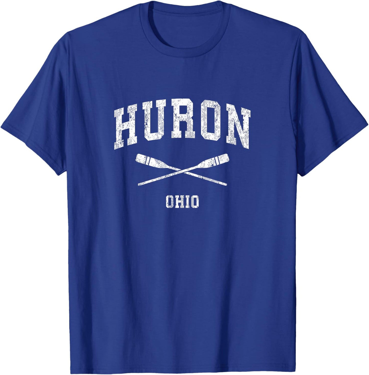 Huron Ohio Vintage Nautical Paddles Sports Oars T-Shirt - T-Shirt | Royal