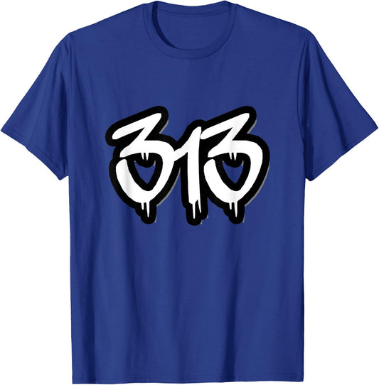 Detroit 313 T-Shirt - T-Shirt | Royal