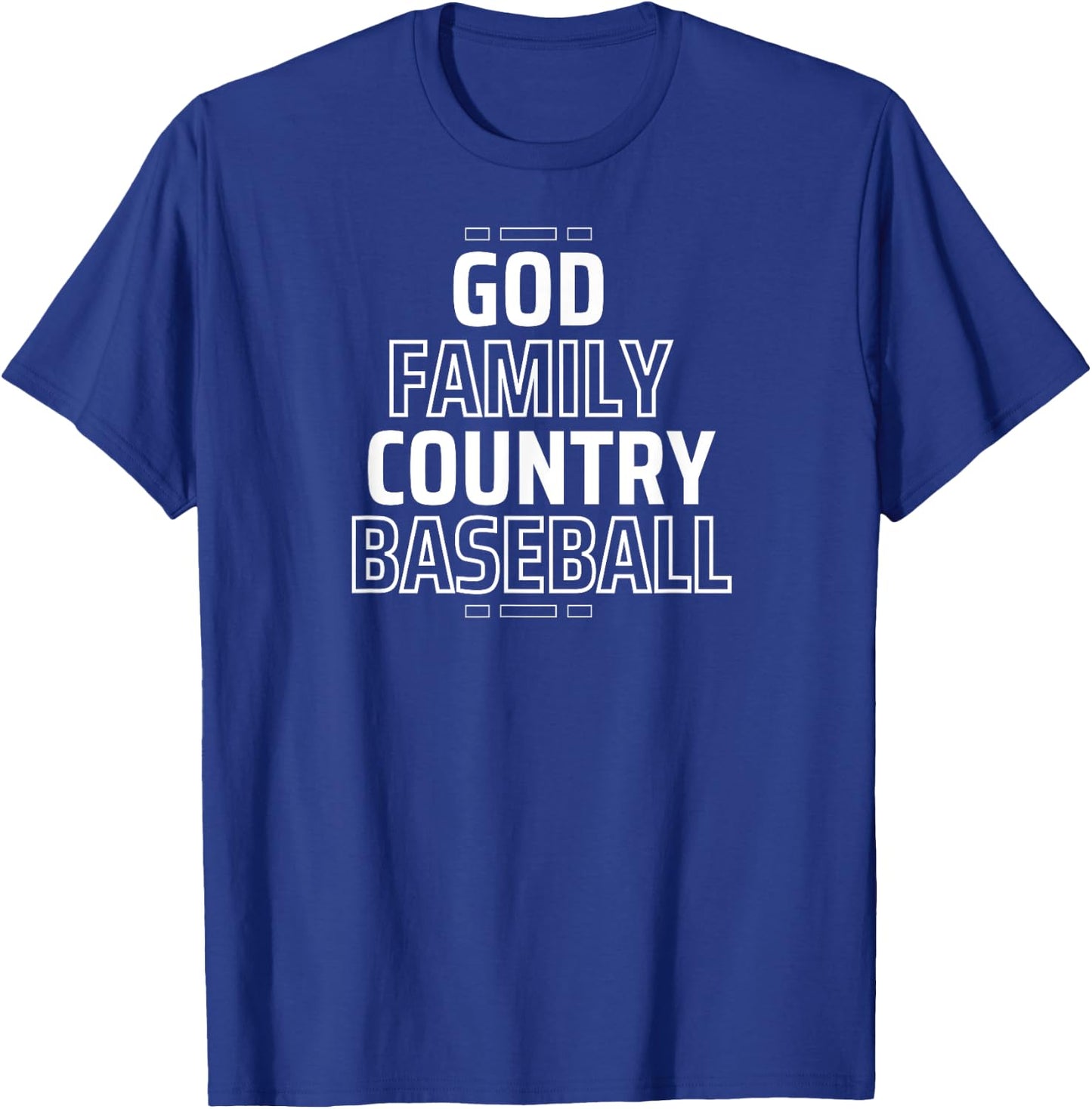 God Family Country Baseball T-Shirt - T-Shirt | Royal