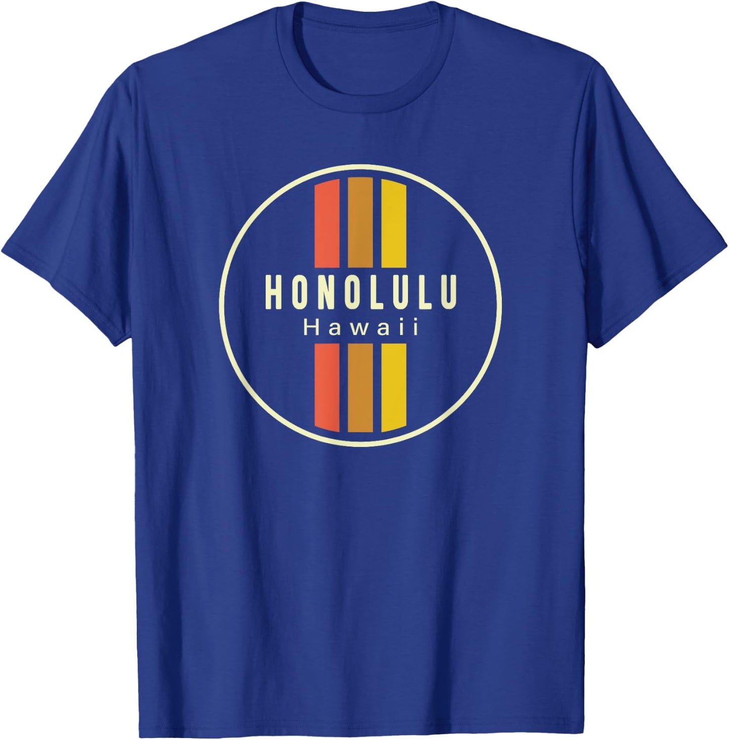 Retro Honolulu Hawaii T-Shirt - T-Shirt | Royal