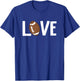 Valentine's Day LOVE FOOTBALL T-Shirt - T-Shirt | Royal