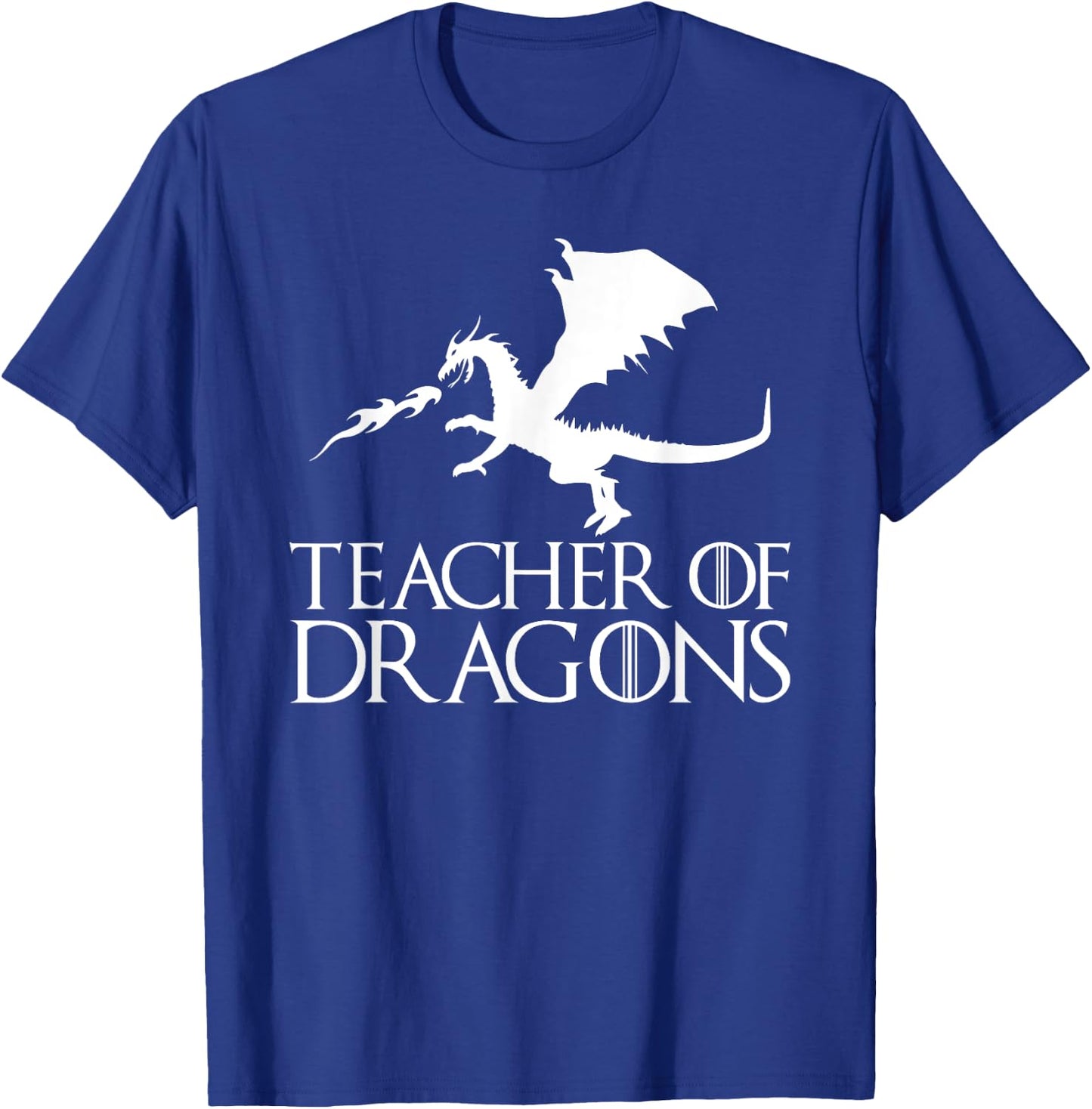 Teacher of Dragons - Funny Halloween Costume Gift T-Shirt - T-Shirt | Royal