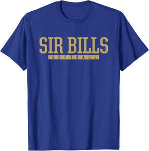 Johnstown Sir Bills Softball HS T-Shirt - T-Shirt | Royal