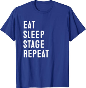 Eat Sleep Stage Repeat | Home Staging T-Shirt - T-Shirt | Royal