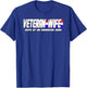 Veteran Wife Shirt Retired Military Veteran Wife Gift T-Shirt - T-Shirt | Royal