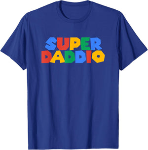 Gamer Daddio Super Dad Funny Fathers From Wife and Friends T-Shirt - T-Shirt | Royal