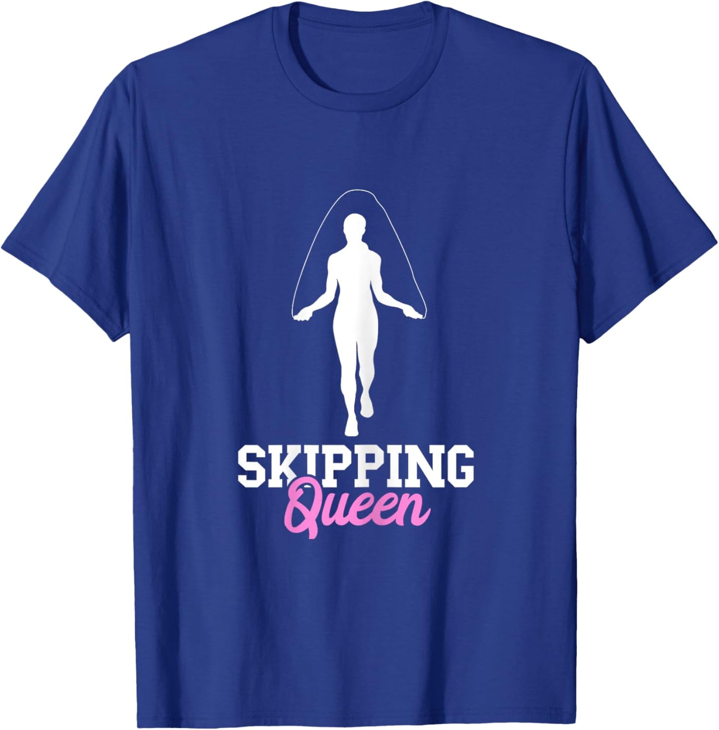 Skipping Queen Rope Jumping Cardio Jump Rope Workout Gym T-Shirt - T-Shirt | Royal
