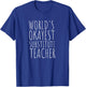 World's Okayest Substitute Teacher Funny School Teaching Women T-Shirt - T-Shirt | Royal