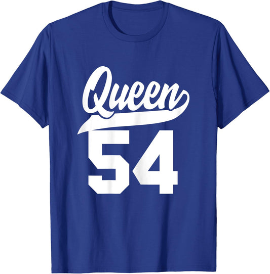 54th Birthday Girls Queen Cute Woman 54 years old vintage T-Shirt - T-Shirt | Royal