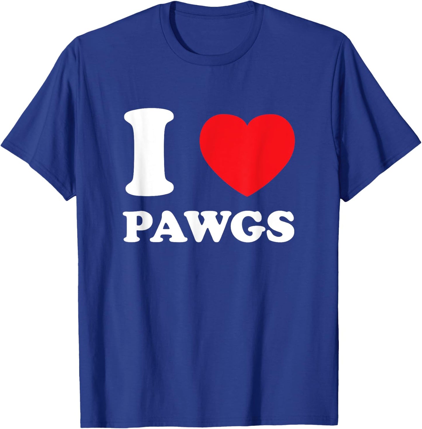 I Love Heart Pawgs T-Shirt - T-Shirt | Royal