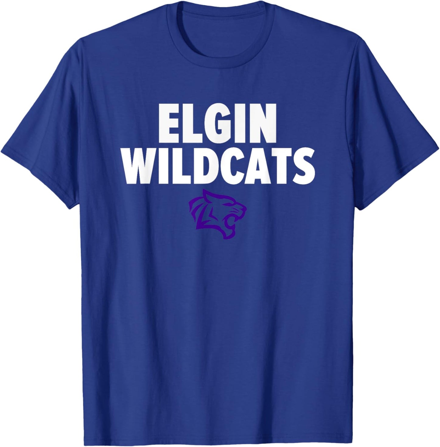Elgin Wildcats Logo Bold HS T-Shirt - T-Shirt | Royal