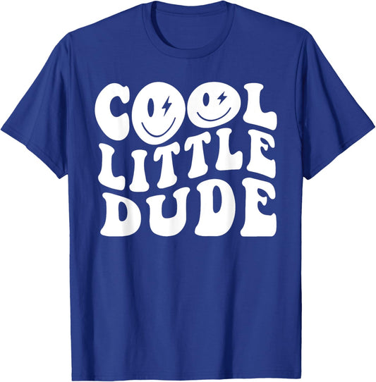 Boys Girls Cool Little Dude Toddler Children Kids Funny T-Shirt - T-Shirt | Royal