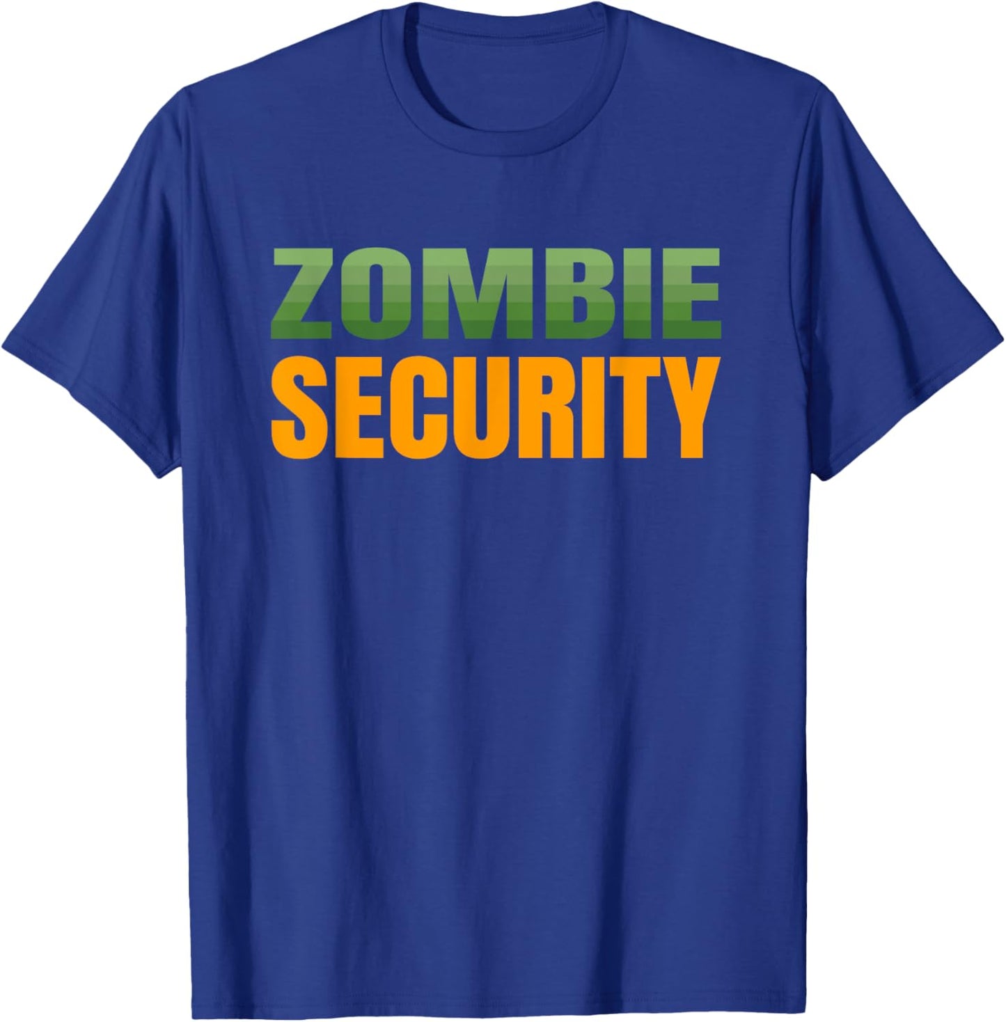 Mom Dad Parents Adult Halloween Costume - Zombie Security T-Shirt - T-Shirt | Royal