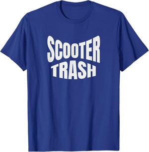 Scooter Trash Funny Motorcycle Riders T-Shirt - T-Shirt | Royal
