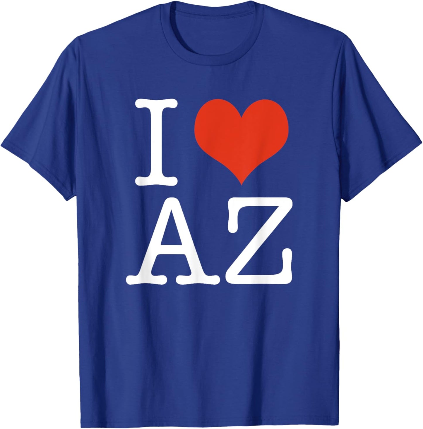 I Love AZ Arizona USA American T-Shirt - T-Shirt | Royal
