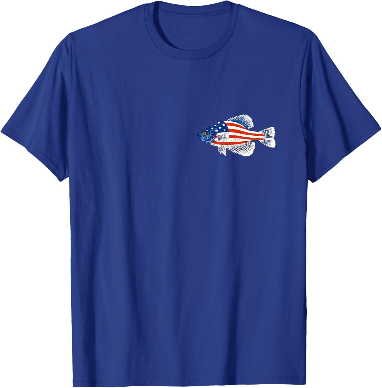 Freshwater Fishing Gift Men Women Kids USA Black Crappie T-Shirt - T-Shirt | Royal