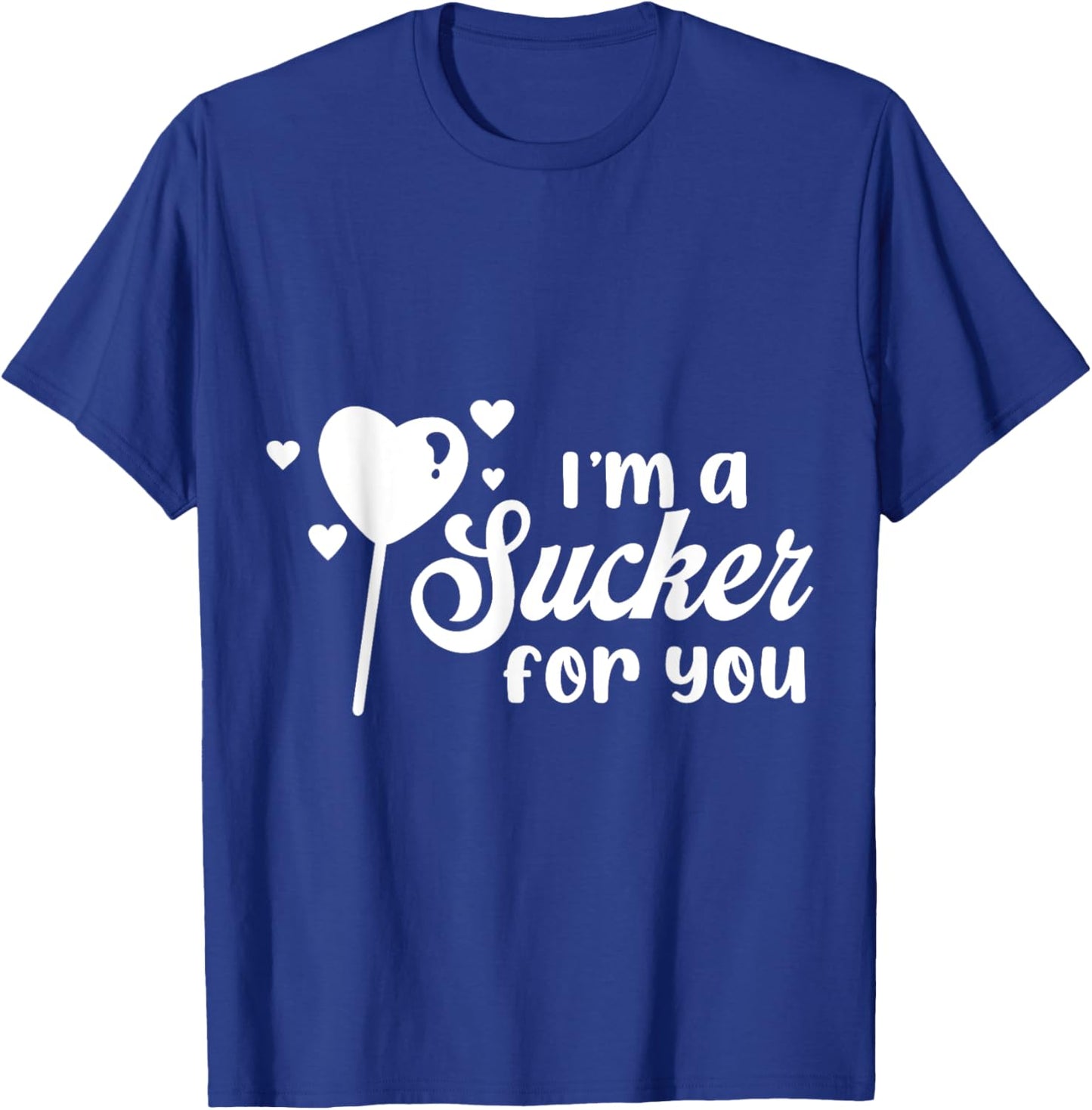 Vintage Candy Heart Love I'm a Sucker For You Valentines Day T-Shirt - T-Shirt | Royal