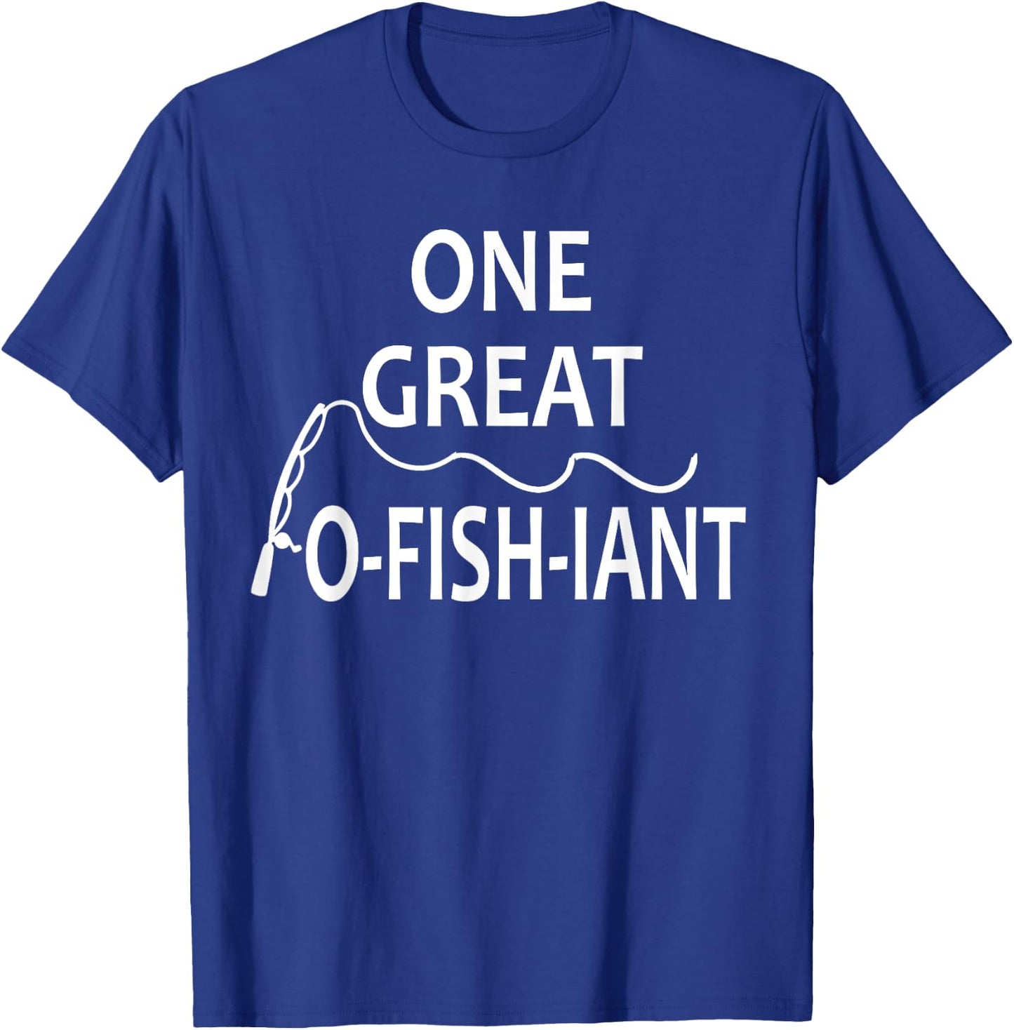 One Great O-Fish-iant Fishing Wedding Officiant Pastor Gift T-Shirt - T-Shirt | Royal