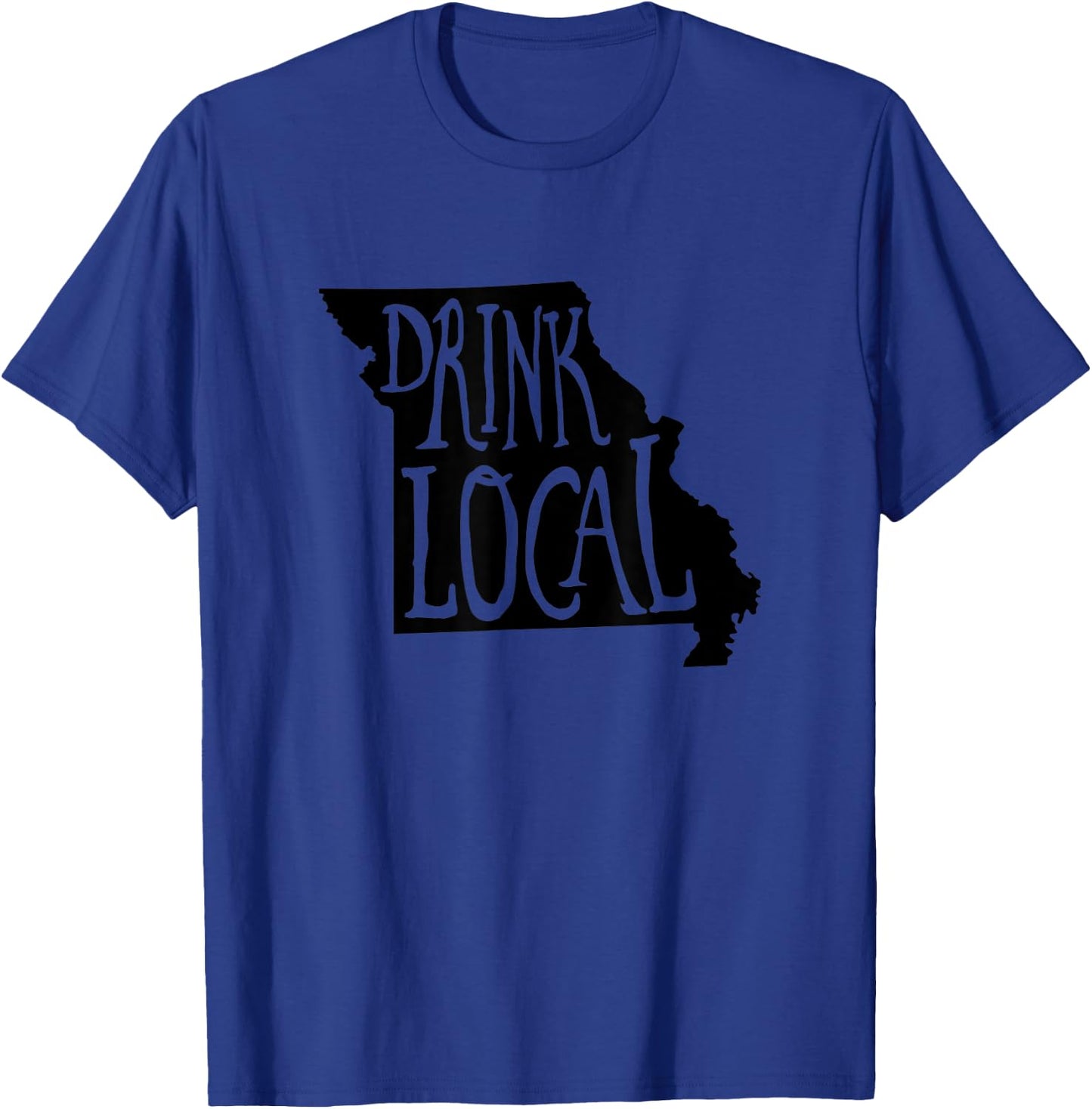 Drink Local Missouri State Outline Craft Beer T-Shirt - T-Shirt | Royal