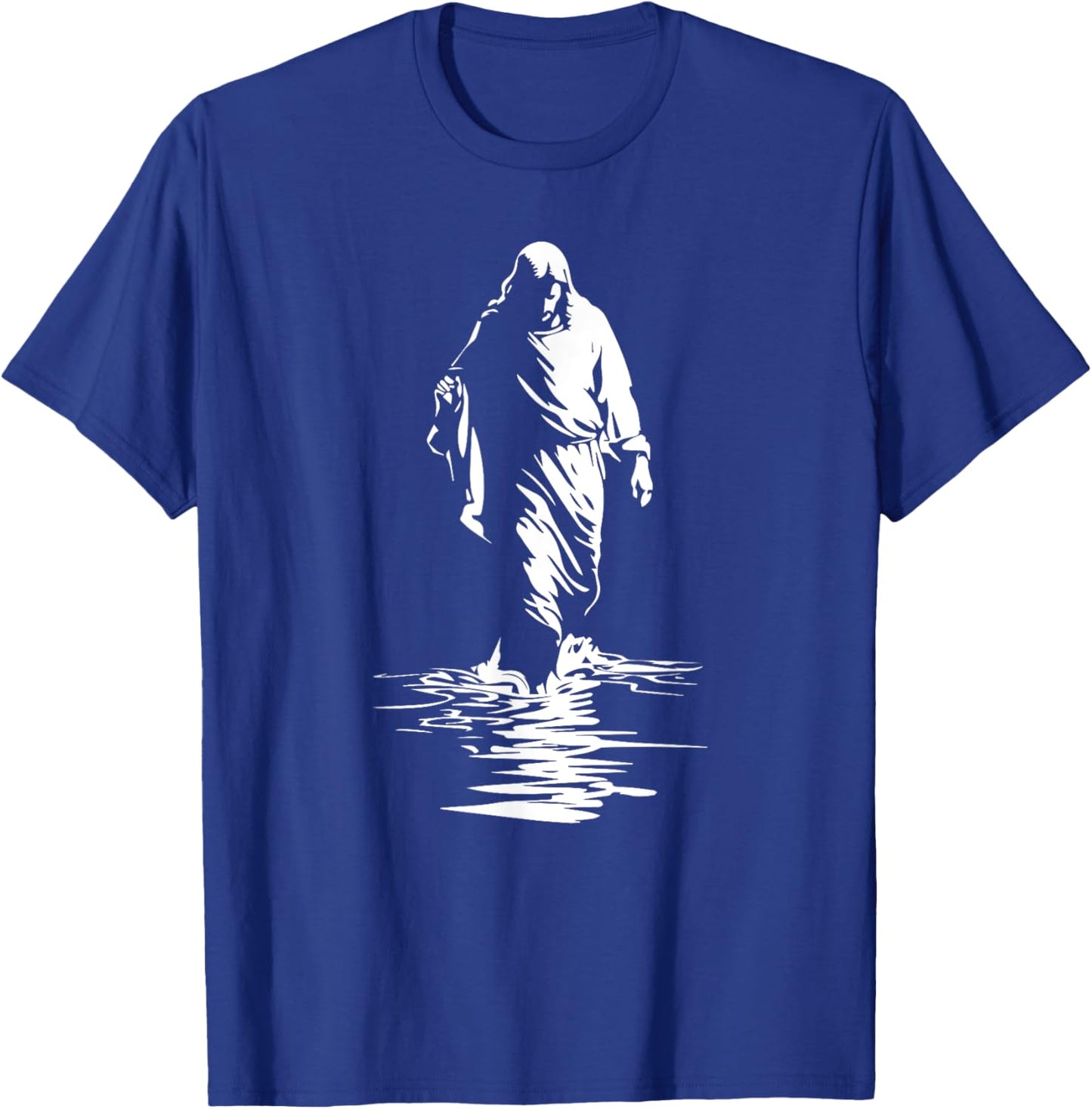 Walks On Water Jesus T-Shirt - T-Shirt | Royal