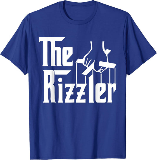 The Funny Rizzler Big Justice Apparel Men Women -Adults , Black, Small, Short Sleeve, Modern, Graphic T-Shirt - T-Shirt | Royal