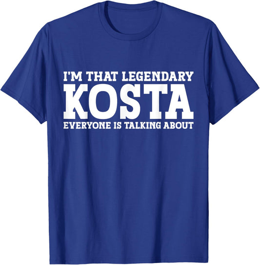 Kosta Personal Name First Name Funny Kosta T-Shirt - T-Shirt | Royal