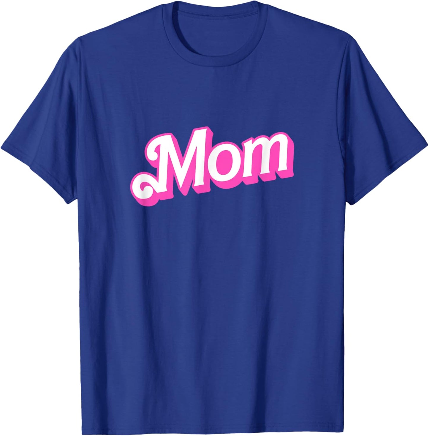 Mom Pink & White Overlapping Font Halloween Costume T-Shirt - T-Shirt | Royal