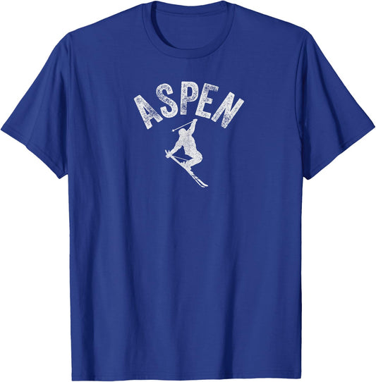 Aspen CO Ski Colorado Cool Aspen Skiing CO Winter Snow Pro T-Shirt - T-Shirt | Royal