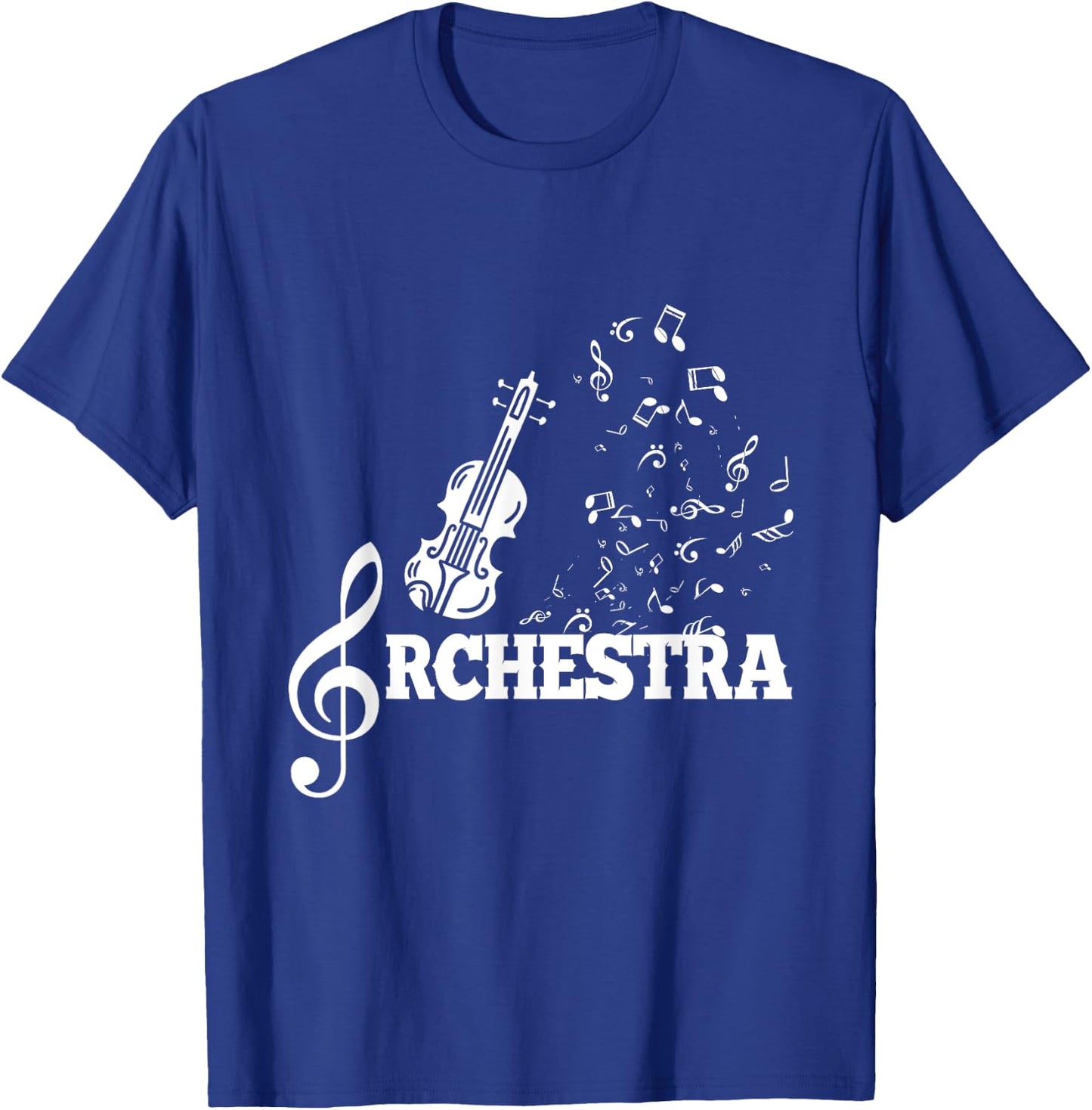 Clef Violin Musical Notes Violinist Classical Music Gift T-Shirt - T-Shirt | Royal
