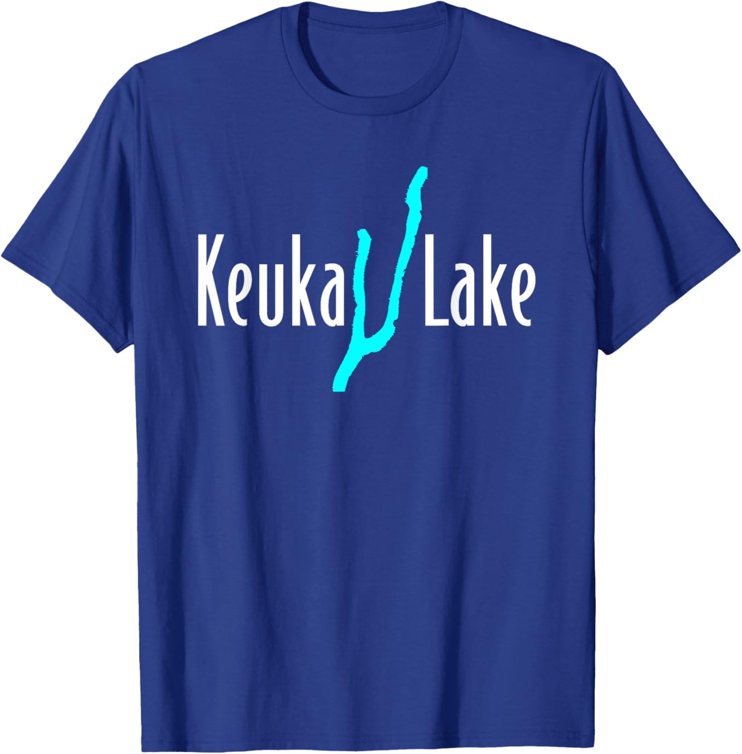Minimalist Keuka Lake - New York T-Shirt - T-Shirt | Royal